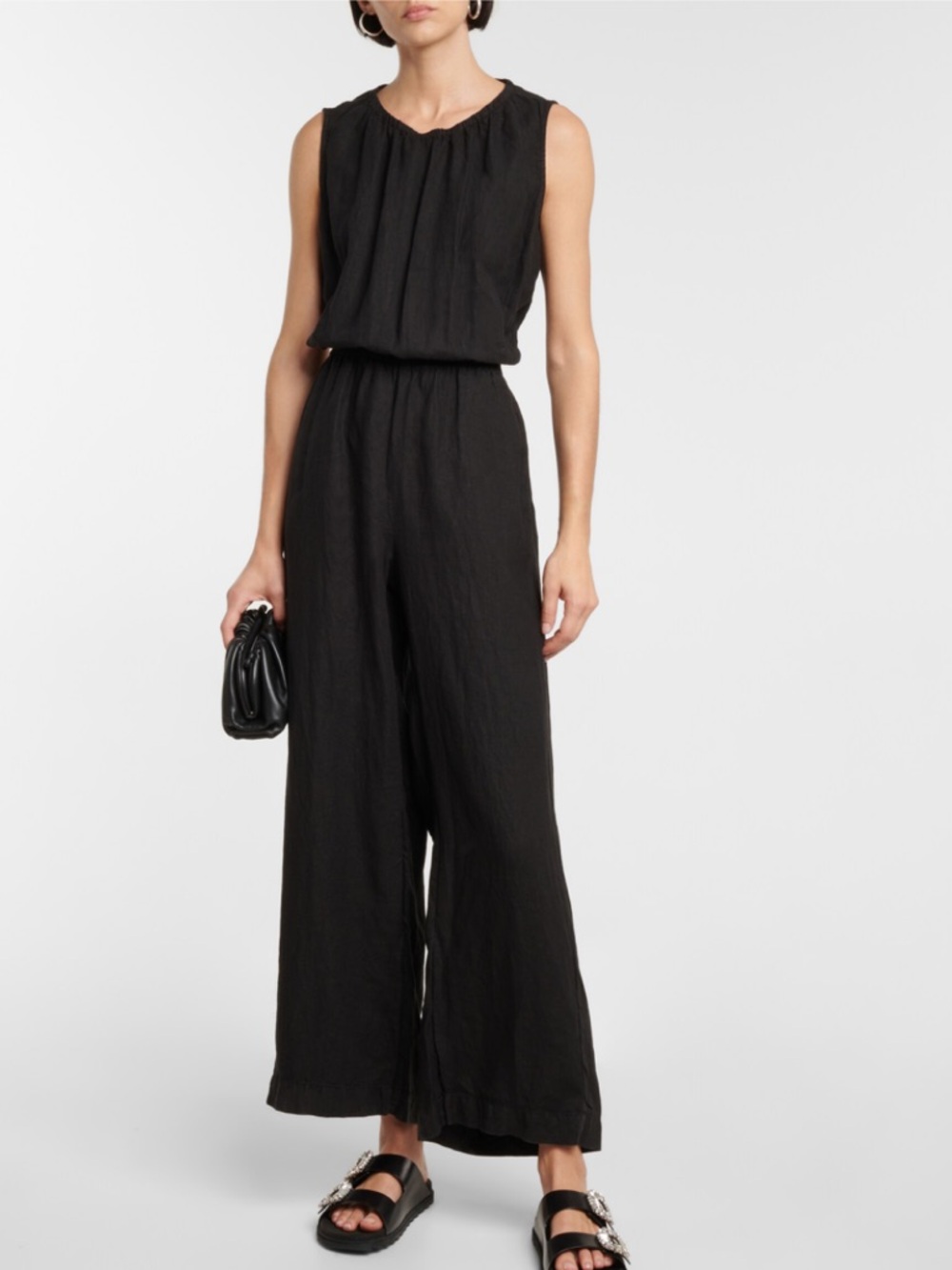 Black Linen Vivi Velvet by Graham and Spencer Jumpsuit